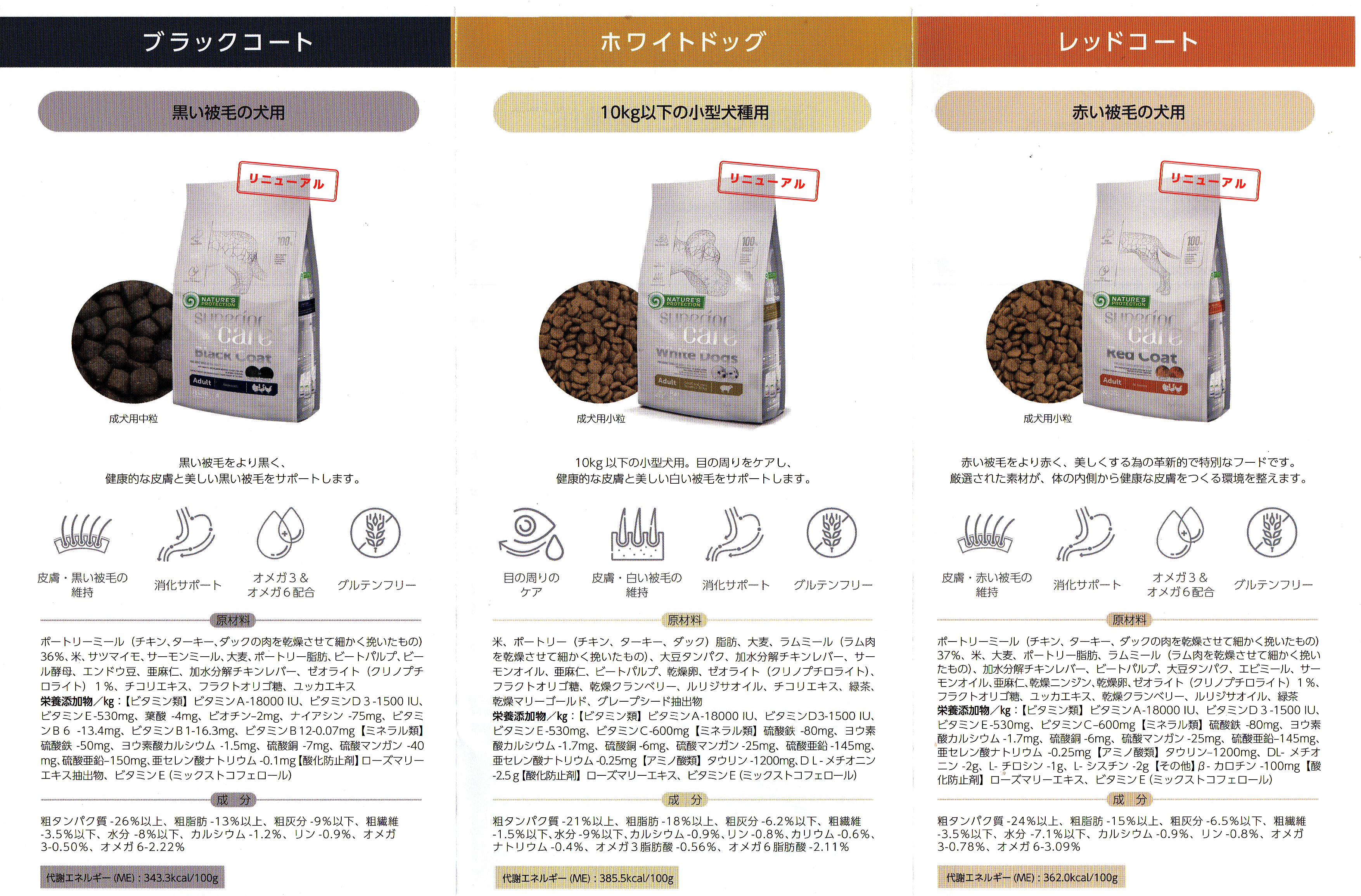 ブラックコート ホワイトドッグ レッドコート